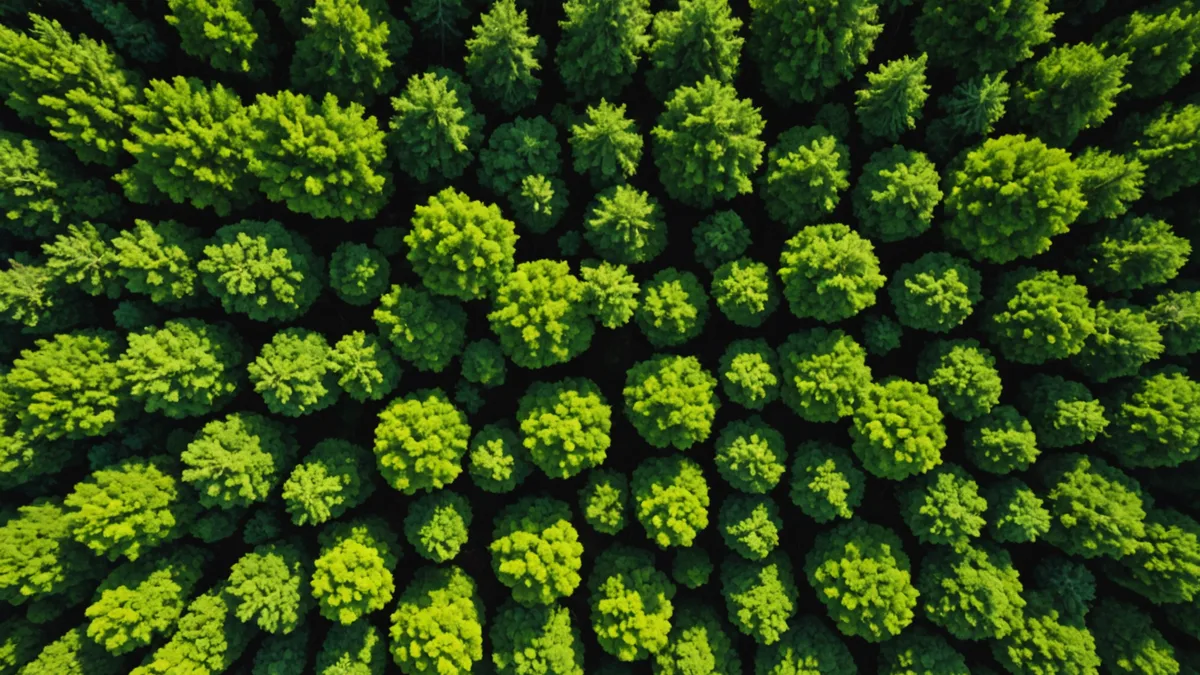 High-resolution satellite view of intact forest showing complex canopy texture and structural variation
